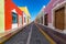 Beautiful Street in Campeche, Mexico