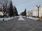 Beautiful street of the city of Tambov.