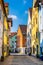 Beautiful street of old buildings, Fussen city, Germany