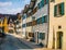 Beautiful street of old buildings, Fussen city, Germany