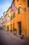 Beautiful street of San Quirico Dorcia, Tuscany