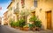 Beautiful street of San Quirico Dorcia, Tuscany