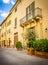 Beautiful street of San Quirico Dorcia, Tuscany