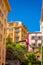 Beautiful street and traditional buildings of Savona, Liguria, Italy