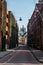 Beautiful street with a view through to St Jan\\\'s Cathedral in the beautiful city of \\\'s Hertogenbosch