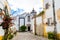 Beautiful street of Ã“bidos and Saint Peter church