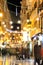 Beautiful streets of Elche decorated with Christmas motifs and lighting