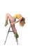 Beautiful stripper on the ladder