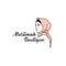 Beautiful Stylish Hijab Girl Boutique Logo, Brand, Vector Design, Icon, Sign