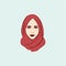 Beautiful Stylish Hijab Girl Illustration, Vector Design, Icon, Sign, Logo