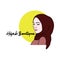 Beautiful Stylish Hijab Girl Logo, Brand, Vector Design, Icon, Sign, Illustration