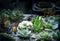 Beautiful succulent planting in little garden