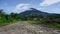 Beautiful Sumbing mountain from rice fields