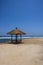 beautiful summer beach gazebo view