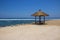 beautiful summer beach gazebo view