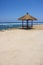 beautiful summer beach gazebo view