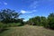 Beautiful summer cloudscape over Eco Pond Trail in Everglades National Park.