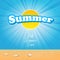 Beautiful summer cover with sun sunlight poster