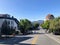 A beautiful summer day with a view of a hilly neighbourhood with no traffic in San Francisco, California, United States