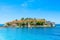 Beautiful  summer landscape of the Adriatic coast in The Budva Riviera with a view of the Sveti Stefan