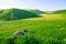 beautiful summer landscape, the endless valley of Armenia, covered with lush green