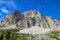 Beautiful summer landscape, fantastic alpine pass and high mountains, Dolomites, Italy, Europe. Selective focus