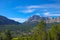 Beautiful summer landscape, fantastic alpine pass and high mountains, Dolomites, Italy, Europe. Selective focus