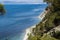 Beautiful summer landscape. Hiking in the picturesque places. View of the sea, wild beach