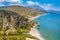 Beautiful summer landscape of the southern coast of the Crete