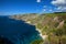 Beautiful summer landscape from the top of the steep cliffs at Kampi on the island of Zakynthos, Greece