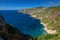 Beautiful summer landscape from the top of the steep cliffs at Kampi on the island of Zakynthos, Greece