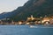 Beautiful summer Mediterranean landscape. Montenegro, Bay of Kotor, view of Prcanj town