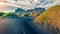 Beautiful summer scenery. Picturesque summer view of Stokksnes cape with Vestrahorn Batman Mountain on background.