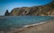 Beautiful summer seascape. Crimea, Cape Fiolent,