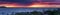 Beautiful summer seascape panorama during drammatic sunset.