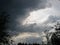 Beautiful summer sunset with thunderclouds