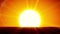 Beautiful Sun Rising over Horizon. 3d animation of the Sunrise. HD 1080
