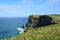 Beautiful Sun Shining on the Cliff`s of Moher in Ireland