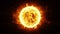 Beautiful Sun Surface and Solar Flares. HD 1080. Looped animation