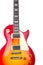 Beautiful sunburst electric guitar isolated