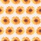 Beautiful sunflowers in a seamless pattern design