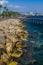 Beautiful sunny Limassol promenade.