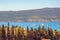 Beautiful  sunny Mediterranean landscape. Sailboats on water. Montenegro, view of Bay of Kotor near Tivat city