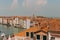 The beautiful, sunny streets of Venice, ancient buildings, canals and roofs