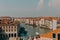 The beautiful, sunny streets of Venice, ancient buildings, canals and roofs