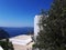 Beautiful sunny summer Santorini background. Greece