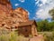 Beautiful sunny view of the Fruita Schoolhouse of Capitol Reef National Park