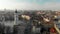 Beautiful sunny Vilnius city scene in winter. Aerial early morning view. Winter scenery in Vilnius, Lithuania.