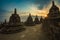 Beautiful Sunrise at borobudur temple