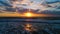 Beautiful sunrise with dramatic cloudscape over the sea video
